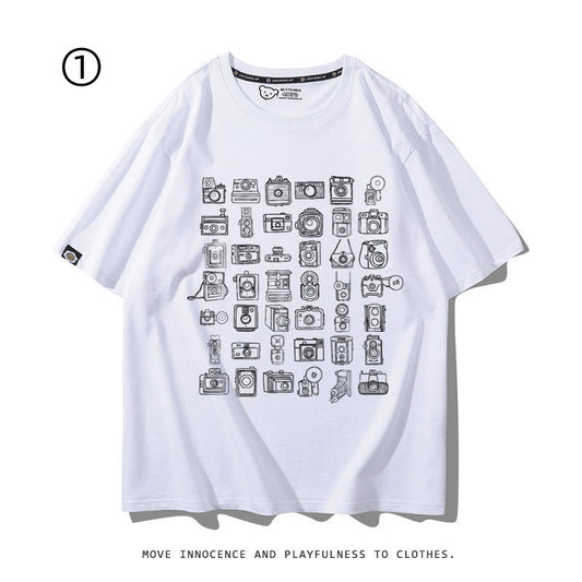 着回し力抜群　おすすめ プリントロゴ　半袖 Tシャツ-A2346
