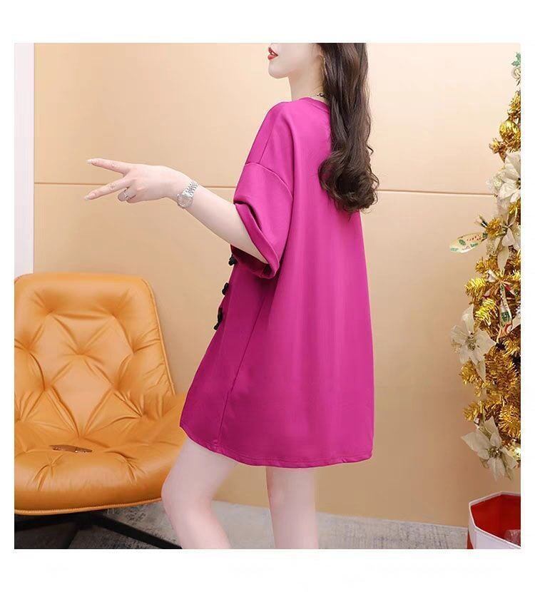 超人気 特別デザイン 美人度アップ ゆったり二色 半袖TシャツE-8038