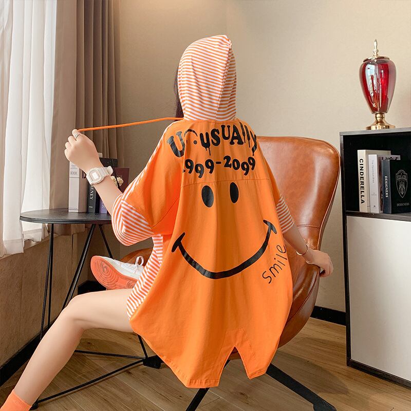 スタイルアップ効果抜群 ストライプ柄 アバンギャルド 切り替え レース プリント全2色 半袖TシャツE-9111