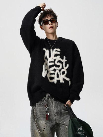 大人可愛い ファッション感満々 切り替え 3色選択 男女兼用 ニットE-12550