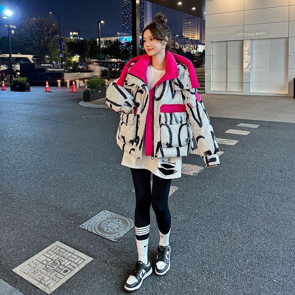 高級感溢れる スタイルアップ 美感いっぱい 2色選択 ダウンジャケットE-10592