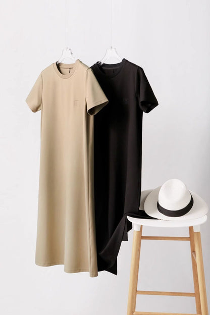 超人気 定番シンプル カジュアルエレガント ワンピース<ins-6603>