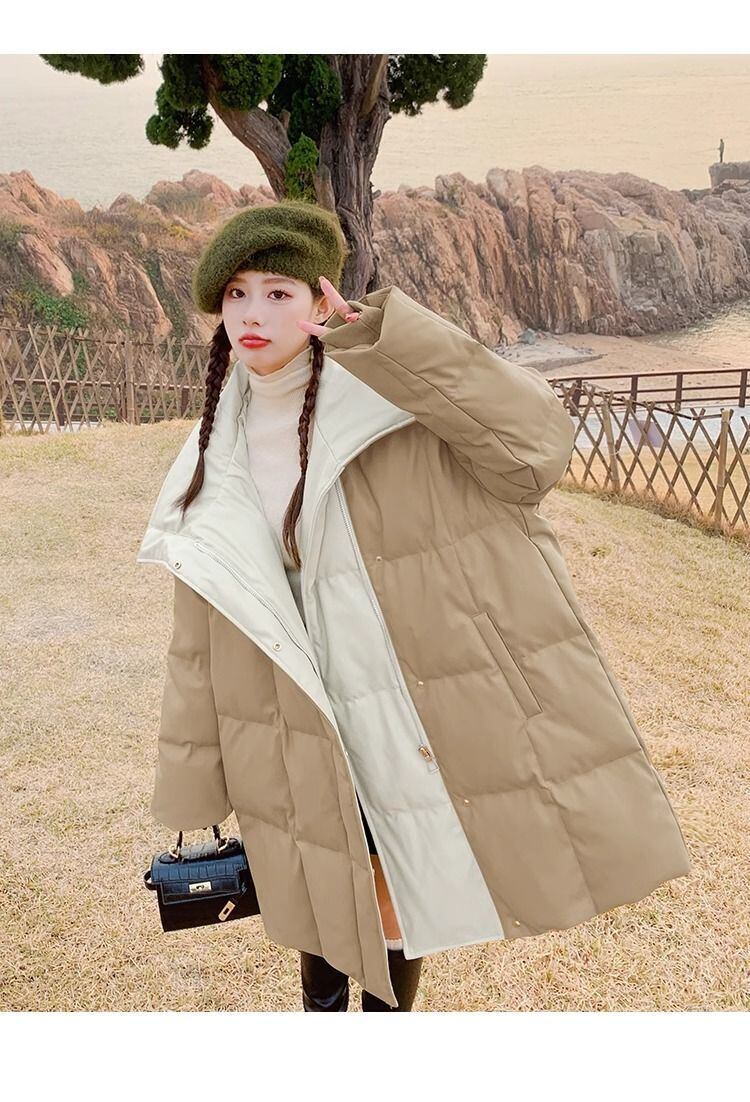 今季も大流行 スタイルアップ ファッション フード付きジッパーコート E-10318