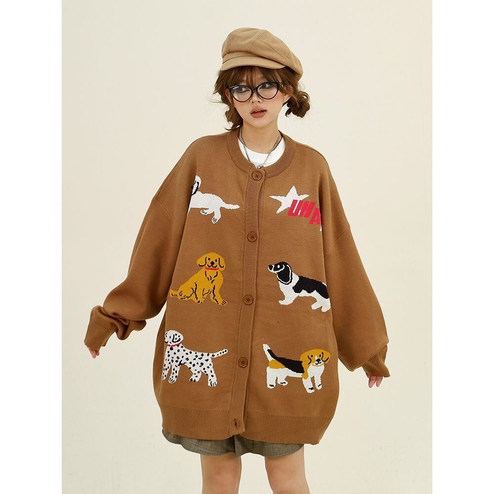 大活躍 高見えデザイン 着回し力抜群 キュート ファッション 2色選択 ニットトップスE-9759