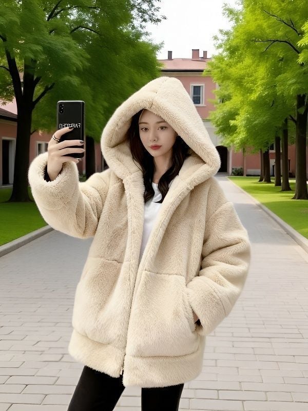 取り入れたい 売り切れ必至  立体フェイクバックパックデザイン 5色展開 ボアジャケットE-12715