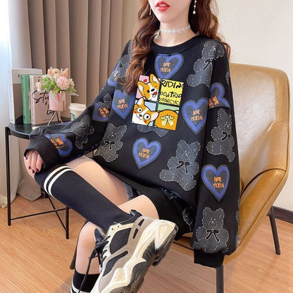 定番シンプル Eweet系可愛い 美感いっぱい 2色選択 スウェットE-10408