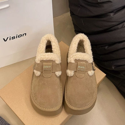 モコモコ 冬の柔らかい居心地の良い 2色選択可 ぬいぐるみスリッパE-12560