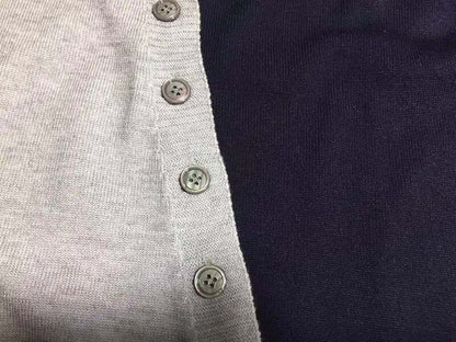 着回し力抜群 不規則 おしゃれ度高め イレギュラー 切り替え 2色選択 ニットトップスE-9462