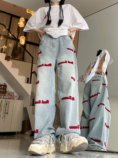 新商品 ファッション感満々 売り切れ必至 着回し力抜群 デニム ワイドパンツE-9819