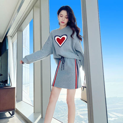 流行新作 カジュアル 目を奪われる トップスⅹミニスカートセットアップE-9156