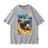 男女兼用 カジュアル プリント 半袖 Tシャツ F-13569