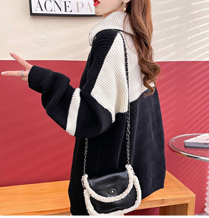 絶対流行 気質アップ 柔らかくて優しい印象 5色選択 ニットトップスE-9698