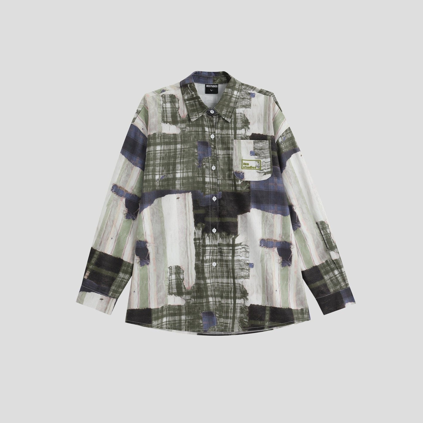 スタイルアップ カジュアル 個性的なデザイン チェック柄 全3色 カップル シャツ E-9165