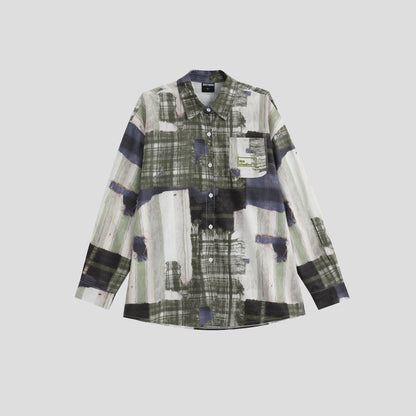 スタイルアップ カジュアル 個性的なデザイン チェック柄 全3色 カップル シャツ E-9165