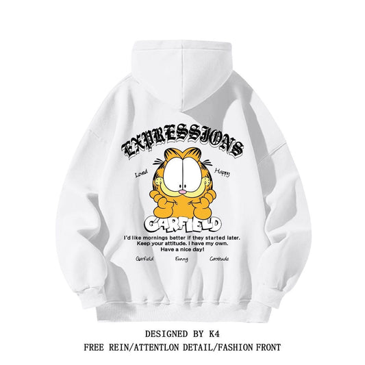 リッチ  話題沸騰中 カジュアル プリント 5色選択 裏起毛　男女兼用 パーカーE-12393