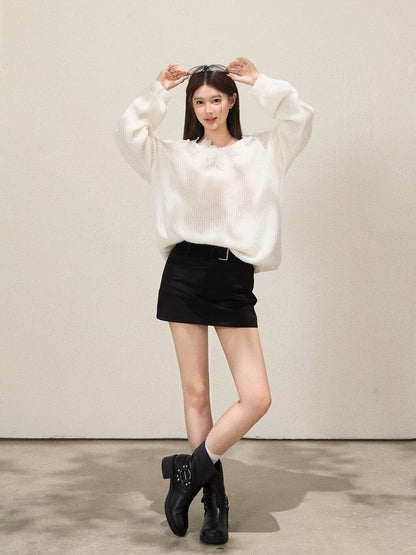 早い者勝ち 絶対欲しい 個性的なデザイン トレンドアイテム 2色選択 ニットセーター E-12191