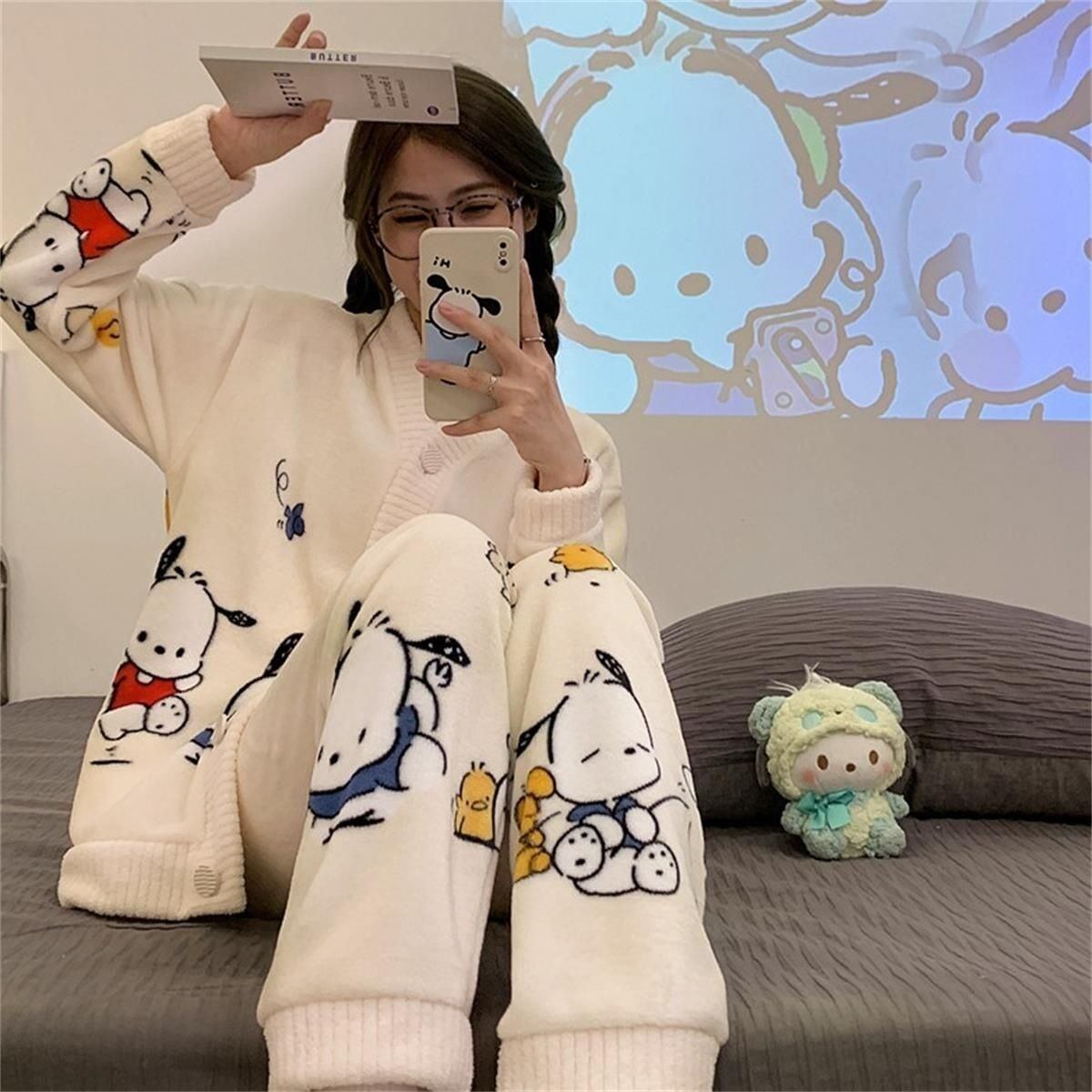 見逃し厳禁 パジャマ レディース秋冬ルームウェア トップス+パンツセットE-5730