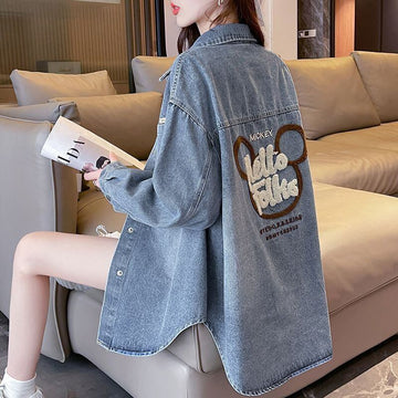 超人気 セクシー ファッション 個性派 ルーズ デニム ジャケット E-10489