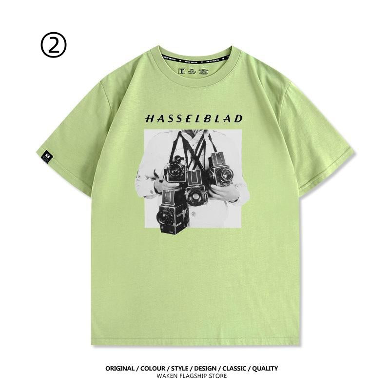 大人可愛い おすすめ プリントロゴ　半袖 Tシャツ-A2372