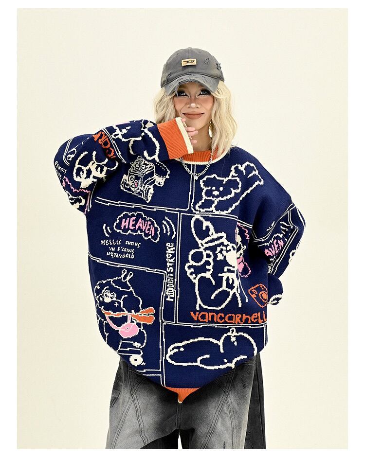 早い者勝ち ラウンドネック 個性派 スウェットE-10119