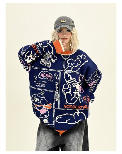 早い者勝ち ラウンドネック 個性派 スウェットE-10119