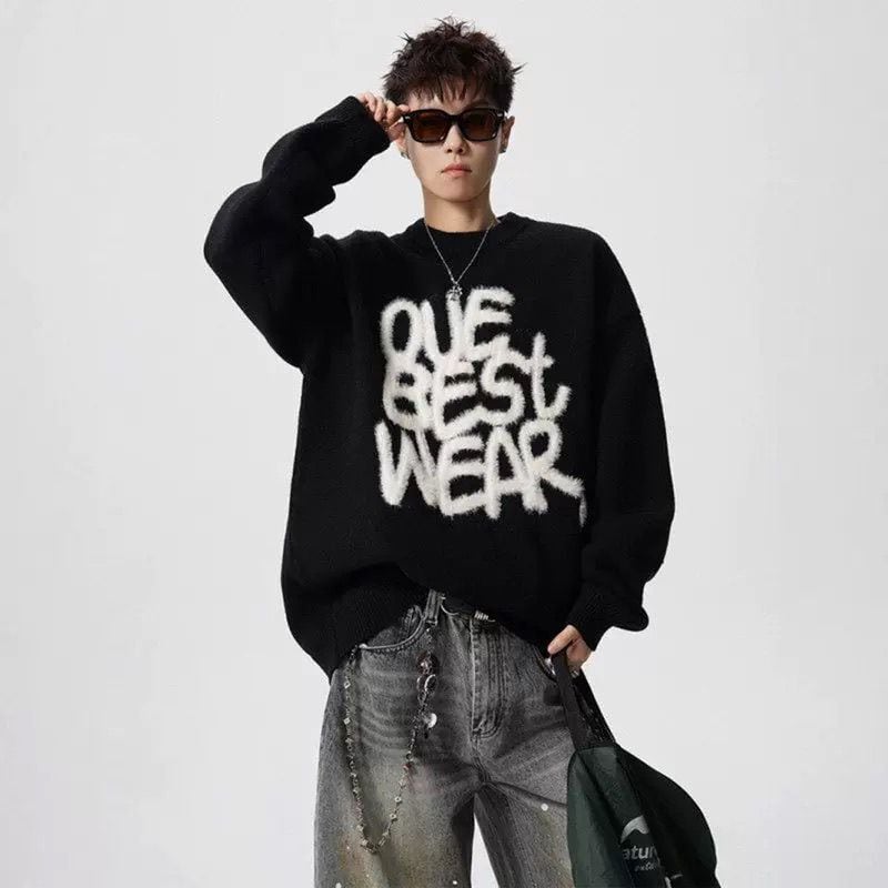 大人可愛い ファッション感満々 切り替え 3色選択 男女兼用 ニットE-12550