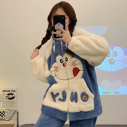 絶対欲しい 大人可愛い スタイルアップ効果抜群 肌触り抜群 サンゴフリース パジャマE-6847