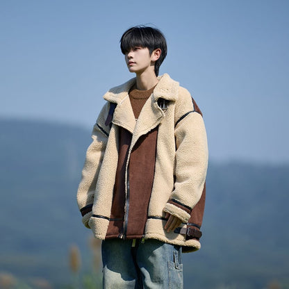 冬新作 ムートン風 暖かい 3色展開 ジャケットE-12583