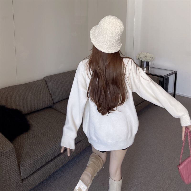 おすすめ  ゆったりとしたアウターウェア ラムスウェットシャツE-10094