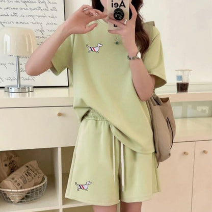 人気上昇中 着心地良い 真夏も快適 カジュアル 全5色 半袖 Tシャツ ショートパンツ セットアップ E-9216