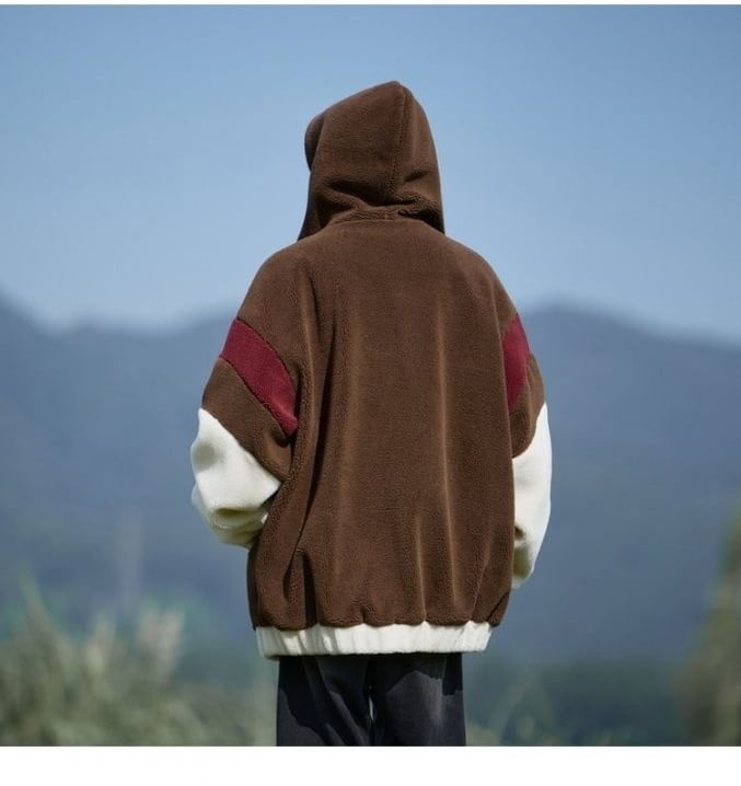 話題沸騰中 もこもこボア 3色展開 ジップアップパーカーE-12582