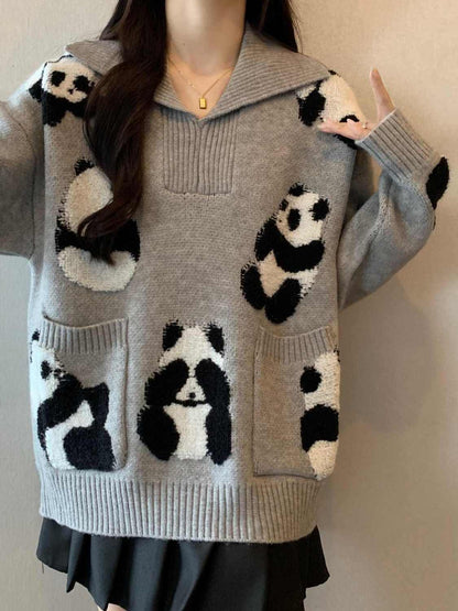 都市ファッショ デザイン オシャレ 海外トレンド 柔らかくて優しい印象 ニットトップスE-9630