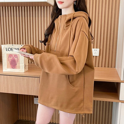 カジュアル ゆったり アルファベット フード付き 長袖 トップス パーカー E-10092