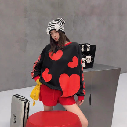 個性派 キュート  柔らかくて優しい印象  カジュアル   4色 スウェット  E-12206