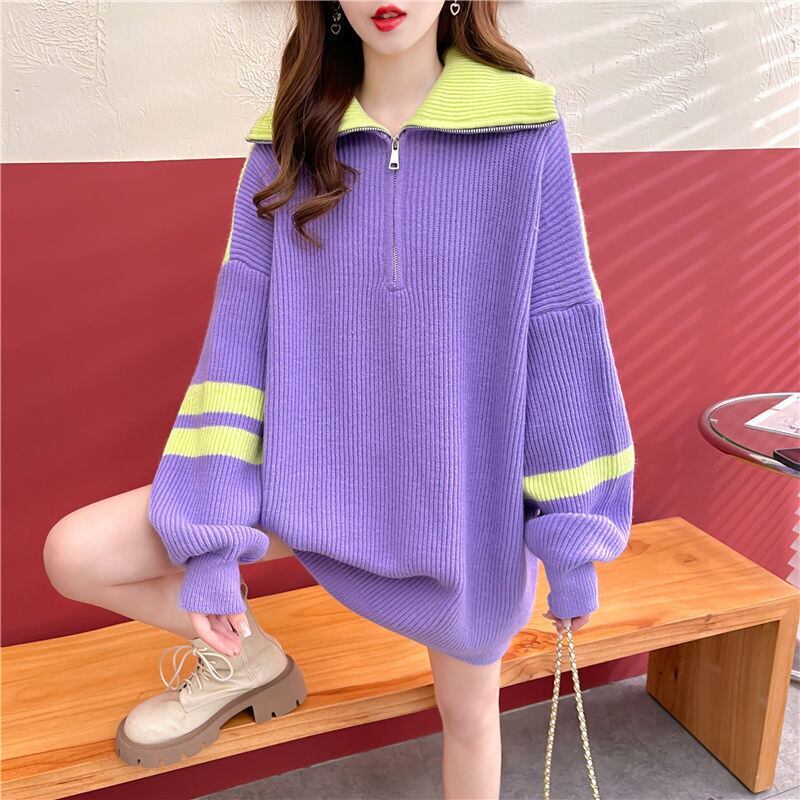 絶対流行 気質アップ 柔らかくて優しい印象 5色選択 ニットトップスE-9698