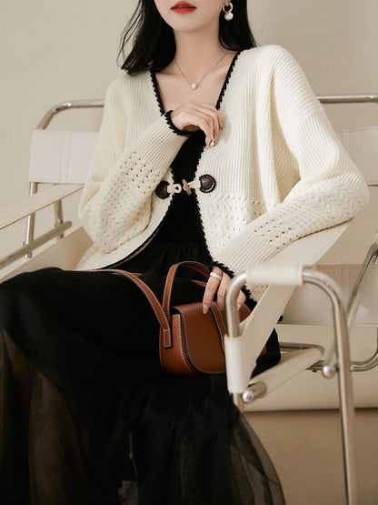 超人気 ファッション感満々 美人度アップ エレガント 全2色 ニットトップスE-9335