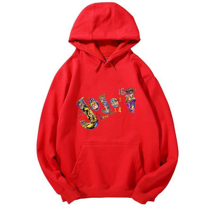 カジュアル プリント 着心地良い 6色選択 パーカー 男女兼用E-6823