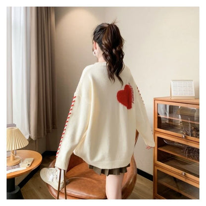 超人気  厚手 ゆったりニットセーターE-6057