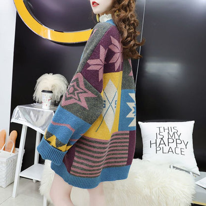 【半額！期間限定！！】好感度UP   ゆったりとした怠惰なセーターコートE-5174