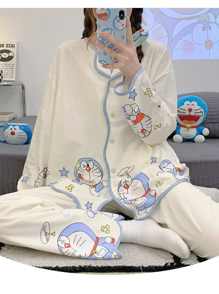 トップス+パンツセット パジャマ 組み合わせやすい E-6018