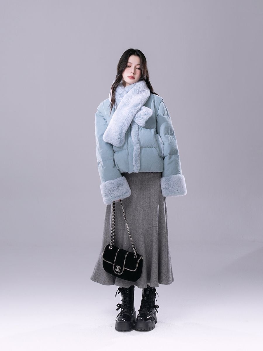 絶対流行 大人可愛い おしゃれ度高め スウィート ミドル丈のコットンコート E-9916