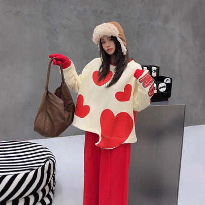 個性派 キュート  柔らかくて優しい印象  カジュアル   4色 スウェット  E-12206