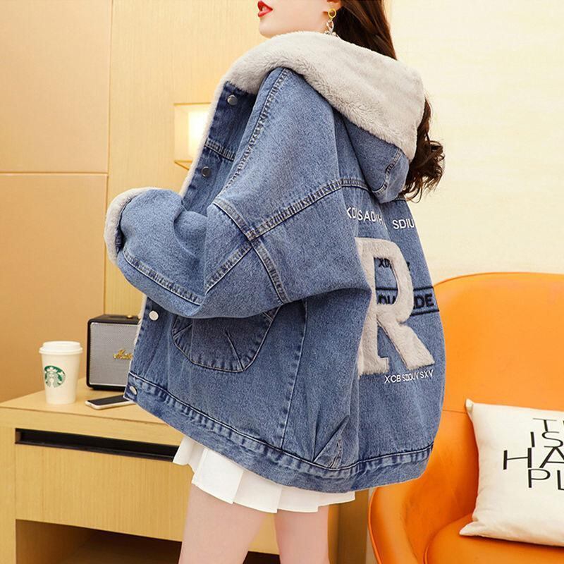 【裏起毛】大活躍 上質 ファッション 裏起毛暖かい デニムジャケットE-5713