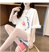 新作 個性的なデザイン 好感度満載 ラウンドネック  Tシャツ カットソー＜ins-8405＞
