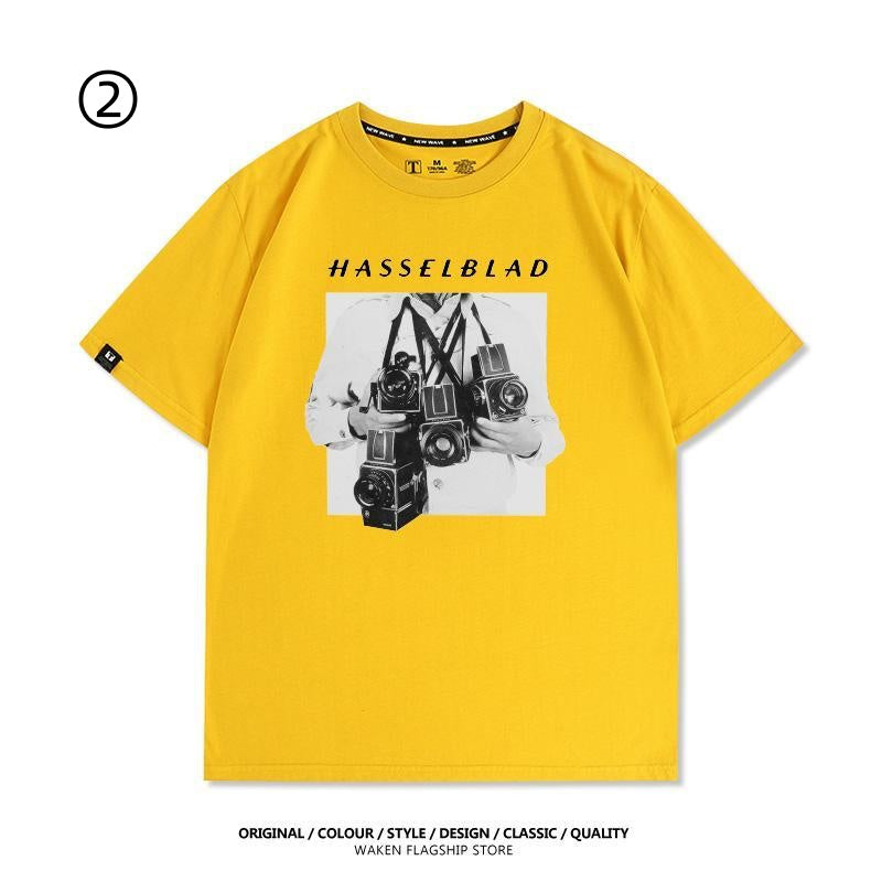 大人可愛い おすすめ プリントロゴ　半袖 Tシャツ-A2372