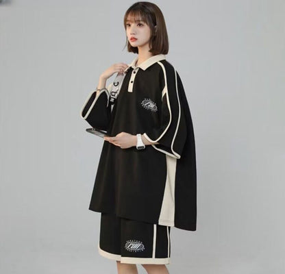 定番シンプル 半袖Ｔシャツⅹパンツセット 絶対流行 男女兼用E-6538