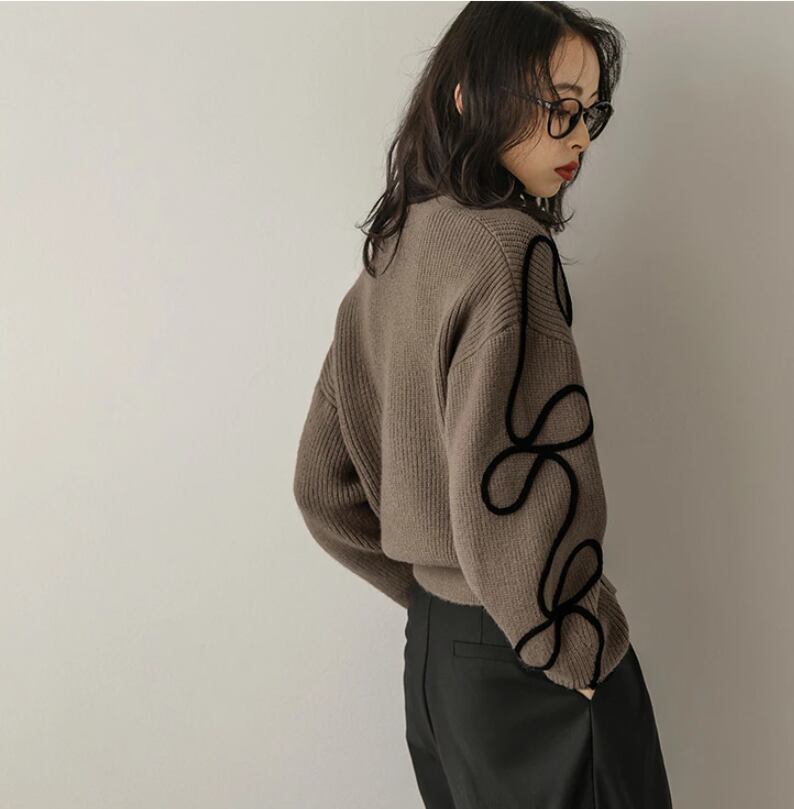 エレガント キュート  柔らかくて優しい印象  カジュアル   3色 スウェット  E-12214