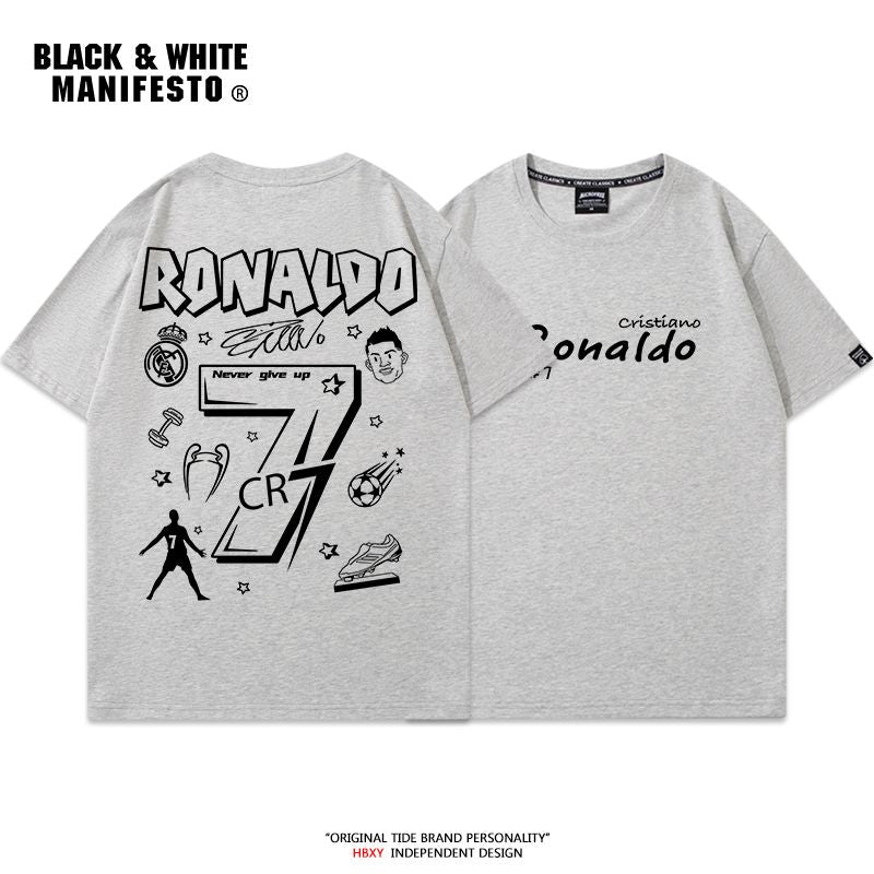 早い者勝ち 絶対欲しい  おすすめ プリントロゴ 半袖 Tシャツ-A2477