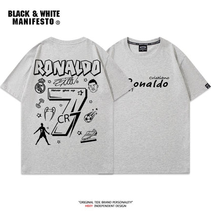 早い者勝ち 絶対欲しい  おすすめ プリントロゴ 半袖 Tシャツ-A2477