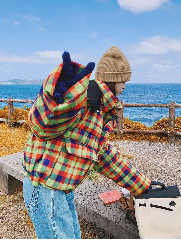 個性派 フード付きジッパーコート スタイルアップ E-10056